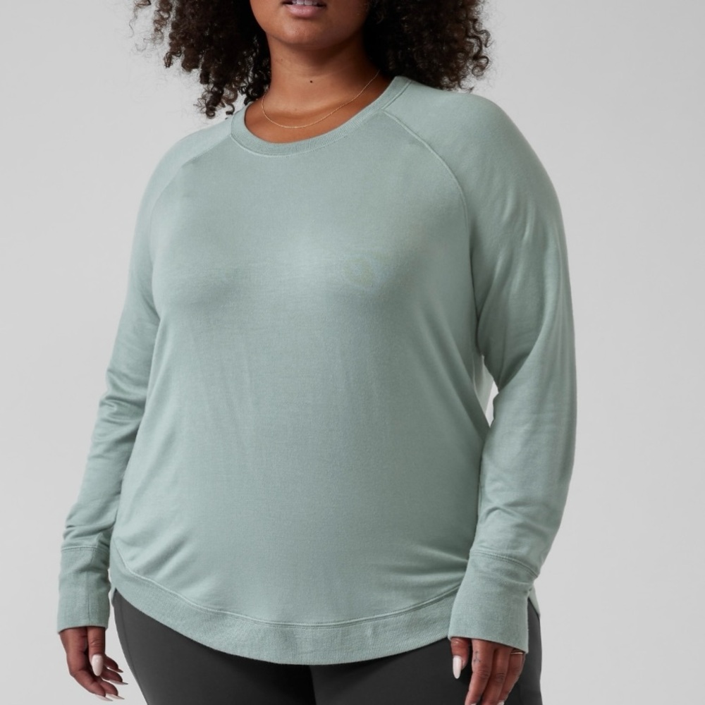 Athleta Mindset Sweatshirt - minimalistic grey